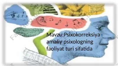 psixokorreksiya amaliy psixologning faoliyati sifatida — PPTX