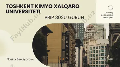 umumiy pedagogika nazariyasi — PPTX