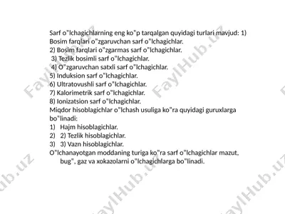 sarfo‟lchagichlar va miqdor hisoblagichlar — PPTX