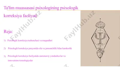 psixologik korreksiya — PPTX