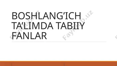 o'simliklar anatomiyasi va fiziologiyasi — PPTX