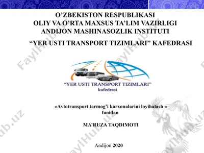 "avtomobillar, traktorlar konstruksiyasi, ularning elektr va elektron jihozlari" — PPTX