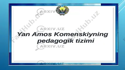 yan amos komenskiyning pedagogik tizimi — PPTX
