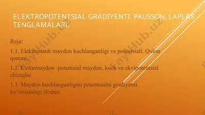 elektropotentsial gradiyenti — PPTX