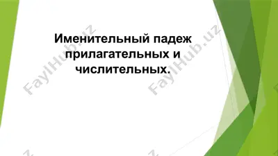 именительный падеж прилагательных и числительных. — PPTX