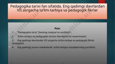 pedagogika tarixi — PPTX