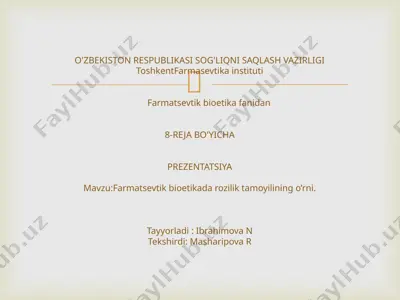 farmatsevtik bioetika — PPTX