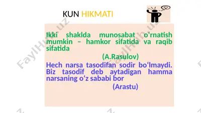 o'smirlikning psixologik xususiyatlari — PPTX
