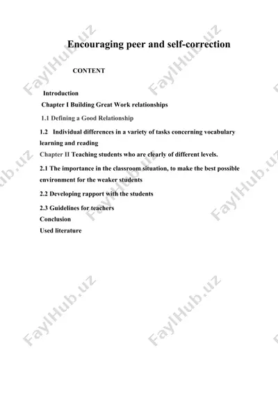 encouraging peer and self-correction — DOCX