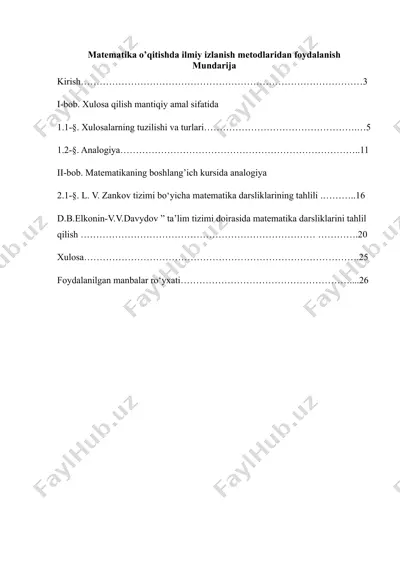 matematika o'qitishda ilmiy izlanish metodlaridan foydalanish — DOCX