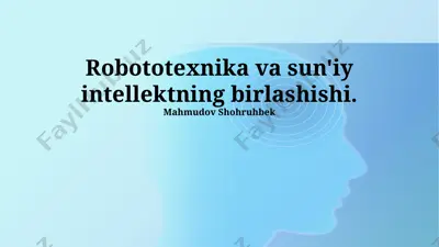 sensorlar va ma'lumotlarni qayta ishlash — PPTX