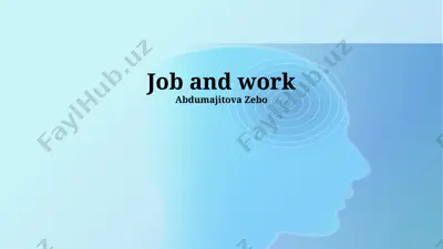 job and work — PPTX
