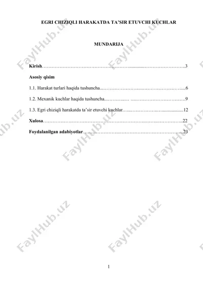 egri chiziqli harakatda ta’sir etuvchi kuchlar — DOCX