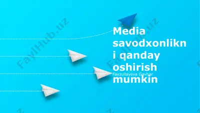axborot manbalarini tanqidiy baholash — PPTX