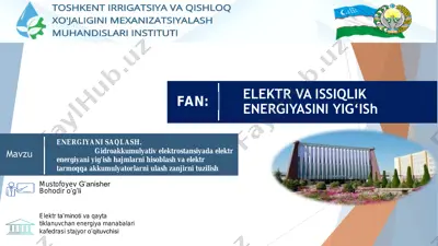 energiyani saqlash — PDF