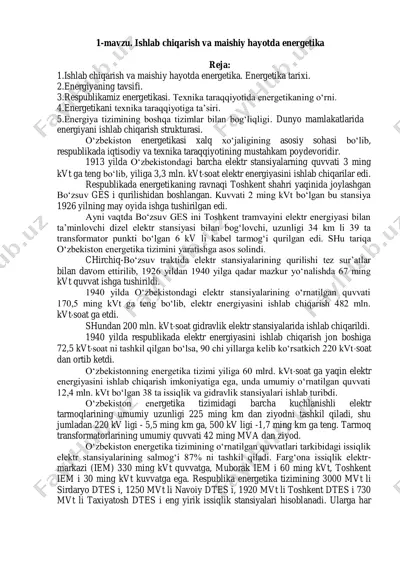 energetika va maishiy hayot — PDF