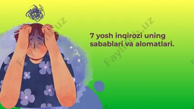 inqirozning sabablari va alomatlari — PPTX
