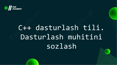 c++ dasturlash tili — PDF