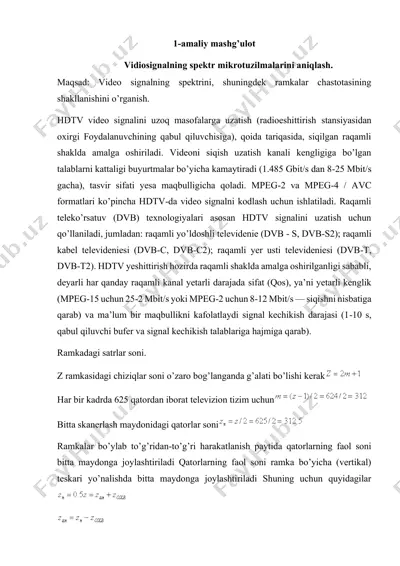 vidiosignalning spektr mikrotuzilmalarini aniqlash — PDF