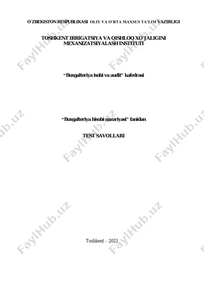 test savollari — PDF