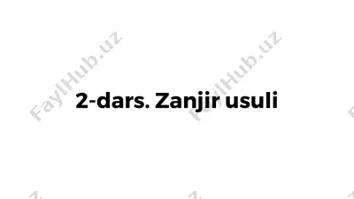 zanjir usuli — PDF