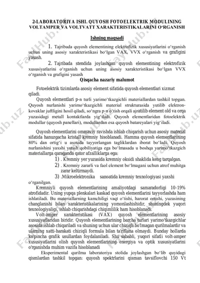 quyosh fotoelektrik modullari — PDF
