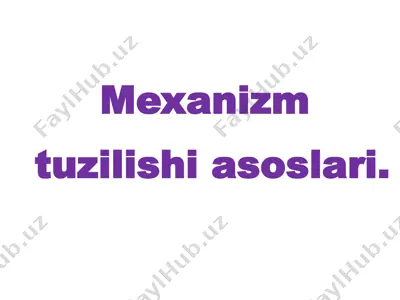 mexanizm — PDF