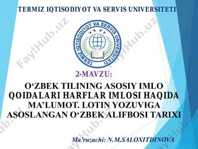 o‘zbek tilining asosiy imlo qoidalari — PDF