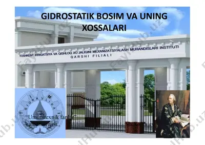 gidrostatik bosim va uning xossalari — PDF