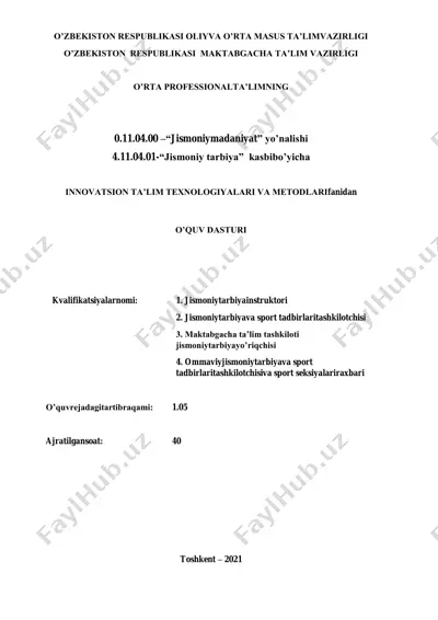 o’quv dasturi — PDF