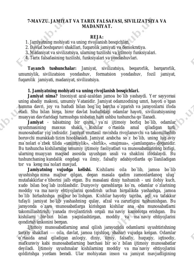 jamiyat va tarix falsafasi — PDF