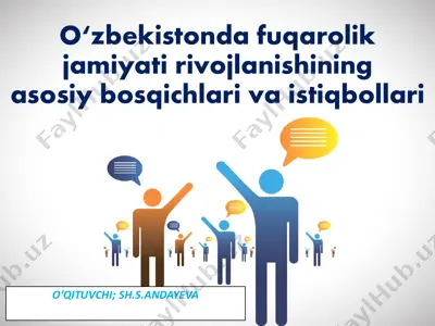 o‘zbekistonda fuqarolik jamiyati rivojlanishining asosiy bosqichlari va istiqbollari — PDF