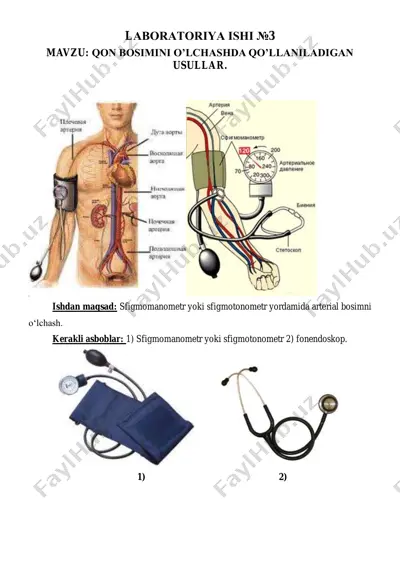 qon bosimini o‘lchash usullari — PDF