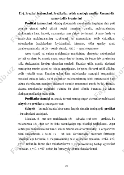 predikat tushunchasi — PDF