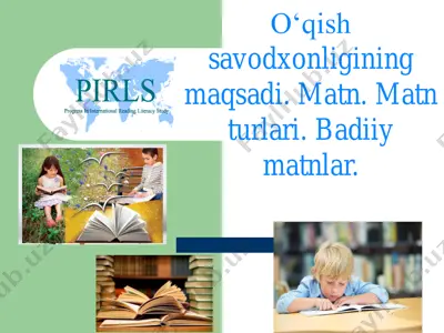 o‘qish savodxonligi — PDF
