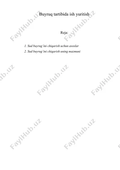 buyruq tаrtibidа ish yuritish — DOC