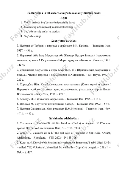 v-viii asrlarda sug’dda madaniy-maishiy hayot — PDF