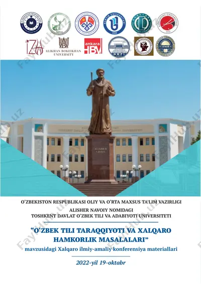 o‘zbek tili taraqqiyoti va xalqaro hamkorlik masalalari xalqaro ilmiy-amaliy konferensiya materiallari — PDF