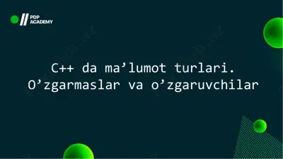c++ da ma’lumot turlari — PDF