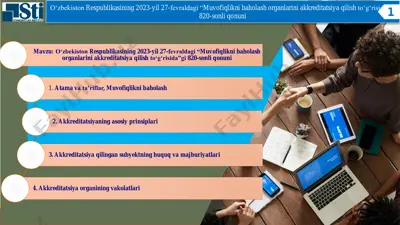 "o‘zbekiston respublikasining 2023-yil 27-fevraldagi “muvofiqlikni baholash organlarini akkreditatsiya qilish to‘g‘risida”gi 820-sonli qonuni" — PDF