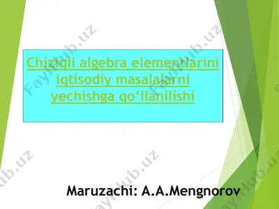 chiziqli algebra elementlarini — PDF