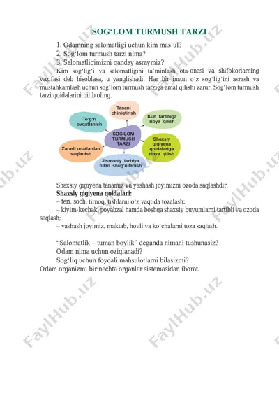 sog‘lom turmush tarzi — PDF