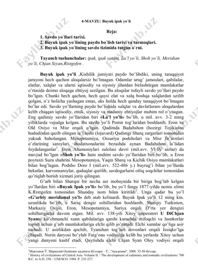 buyuk ipak yo'li — PDF