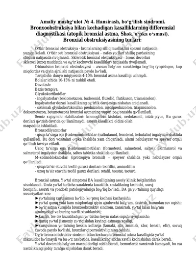 bronxoobstruksiya bilan kechadigan kasalliklarning differensial diagnostikasi — PDF