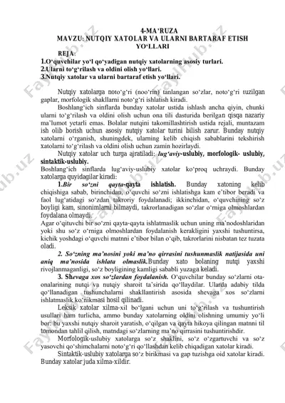 nutqiy xatolarni bartaraf etish — PDF