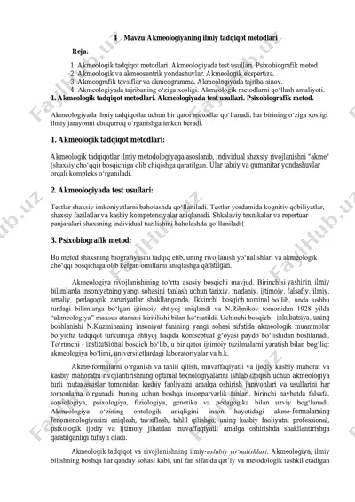 akmeologiyaning ilmiy tadqiqot metodlari — PDF