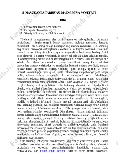 oila tarbiyasi — PDF