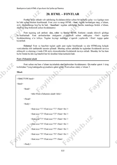 html - fontlar — PDF