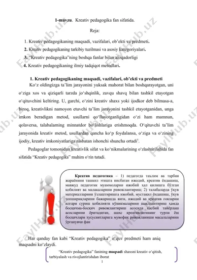 kreativ pedagogika — DOC