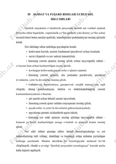 nol sikli ishlari — PDF